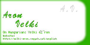 aron velki business card